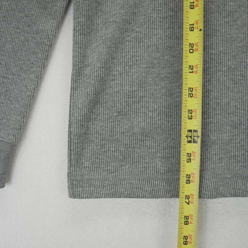 Banana Republic Mens Gray Waffle Knit Henley Shirt Long Sleeve 782352-00-1 M